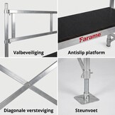 Rolsteiger - 75x180 cm - aluminium - werkhoogte 13,4 m