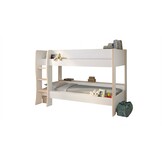 Kinderkamer bed: Stapelbed 90x200cm wit eiken – Ruimtebesparend & Opberg