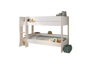 Kinderkamer bed: Stapelbed 90x200cm wit eiken – Ruimtebesparend & Opberg