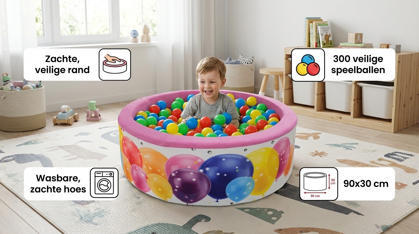 Ballenbak - 300 ballen - 90 x 30 cm - ballenbad - Ballonnen