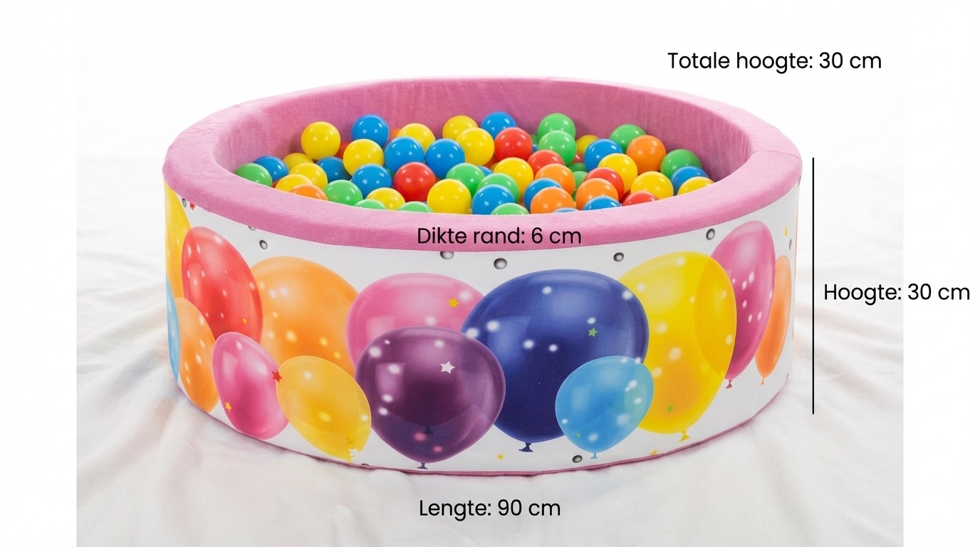 Ballenbak - 300 ballen - 90 x 30 cm - ballenbad - Ballonnen