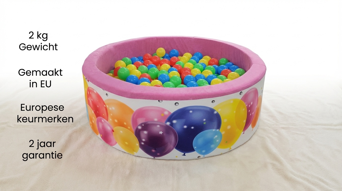 Ballenbak - 300 ballen - 90 x 30 cm - ballenbad - Ballonnen