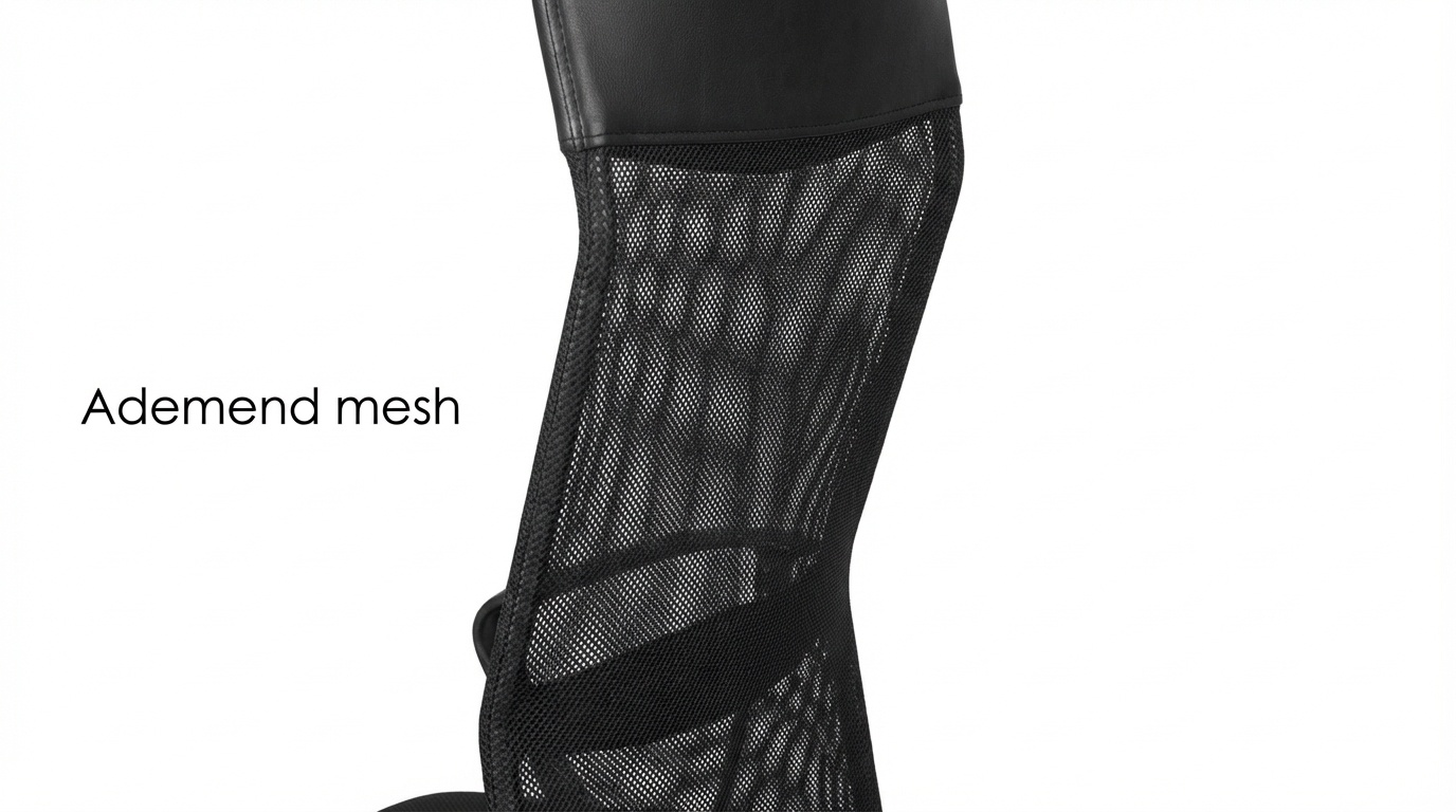 Bureaustoel zwart kunstleer ergonomisch verstelbaar