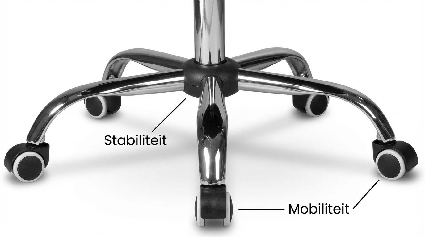 Bureaustoel zwart kunstleer ergonomisch verstelbaar