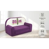 Kinder slaapbank - sofa - violet - logeermatras - 85 x 60 - uil