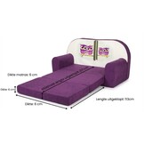 Kinder slaapbank - sofa - violet - logeermatras - 85 x 60 - uil