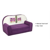 Kinder slaapbank - sofa - violet - logeermatras - 85 x 60 - uil