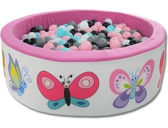 Ballenbak - 200 ballen - 90 x 30 cm - ballenbad - Vlinderpatroon