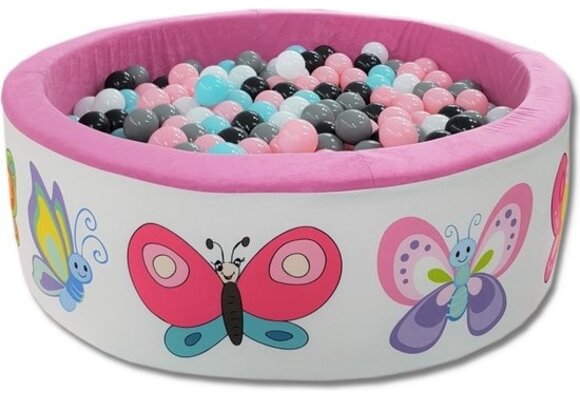 Ballenbak - 200 ballen - 90 x 30 cm - ballenbad - Vlinderpatroon