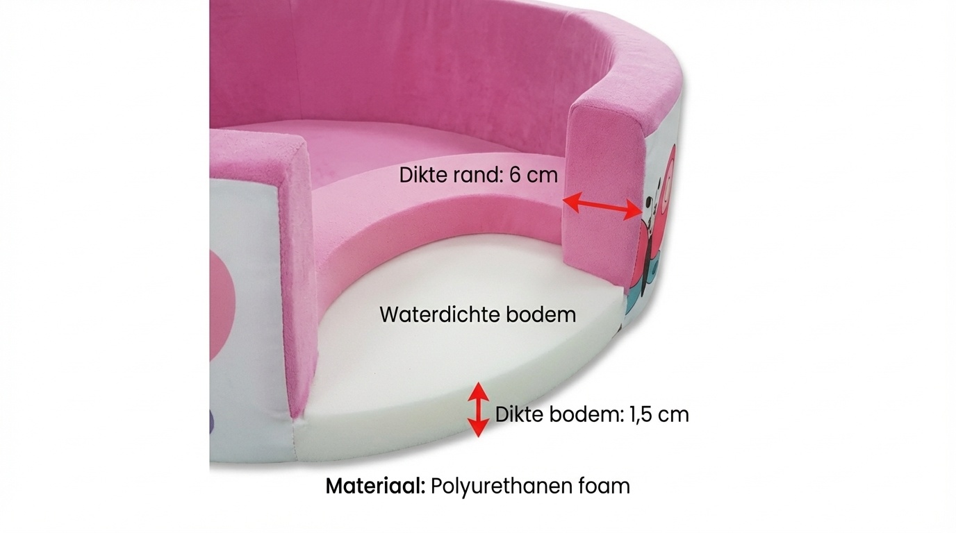 Ballenbak - 200 ballen - 90 x 30 cm - ballenbad - Vlinderpatroon