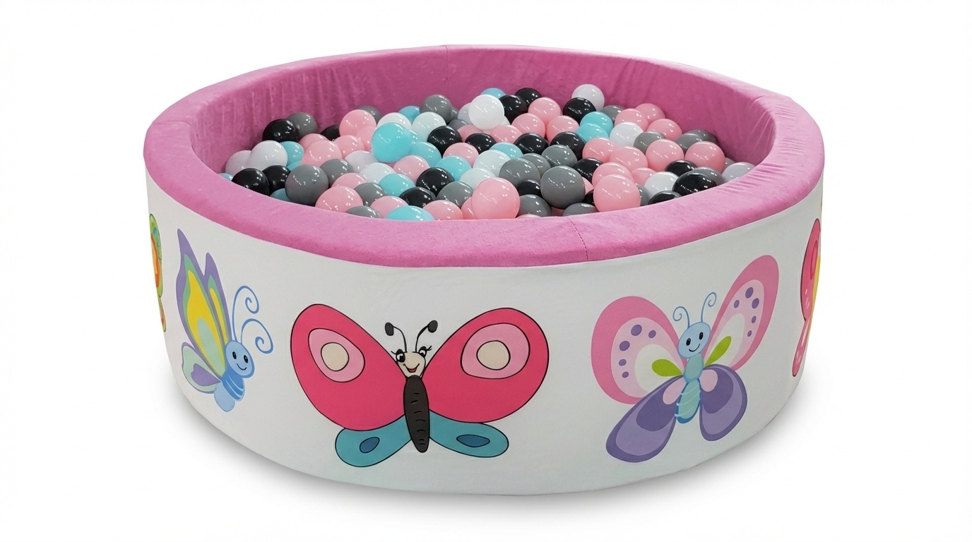 Ballenbak - 200 ballen - 90 x 30 cm - ballenbad - Vlinderpatroon