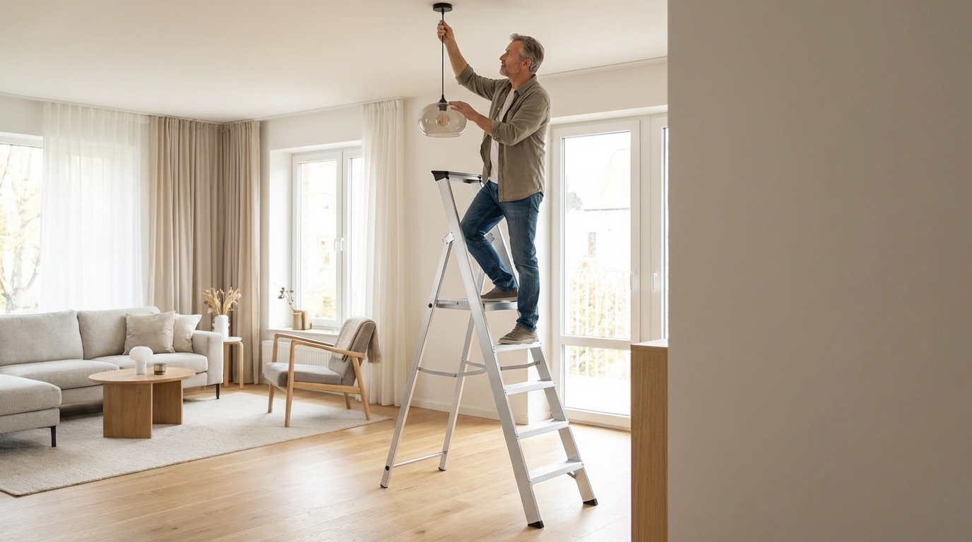 Huishoudtrap - 5 treden - aluminium - 3,06 m werkhoogte