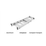 Huishoudtrap - 5 treden - aluminium - 3,06 m werkhoogte