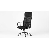 Bureaustoel verstelbaar zwart kunstleer ergonomisch 45x49x110cm