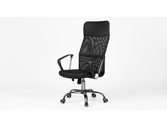 Bureaustoel verstelbaar zwart kunstleer ergonomisch 45x49x110cm