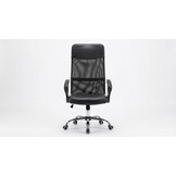 Bureaustoel verstelbaar zwart kunstleer ergonomisch 45x49x110cm