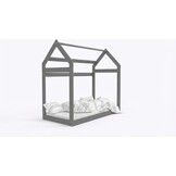 Houten bed - Huisbed - Huis bed - kinderbed - 160x80 - Grijs