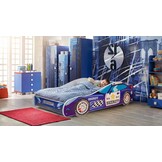 Autobed - Kinderbed - 140x70cm - met matras - paarsblauw