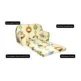 Kinder Slaapbank en logeerbed in één - 85cm x 60cm - Auto&amp;#x27;s beige