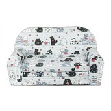 Kinder Slaapbank en logeerbed in één - 85cm x 60cm - Grijze poezen