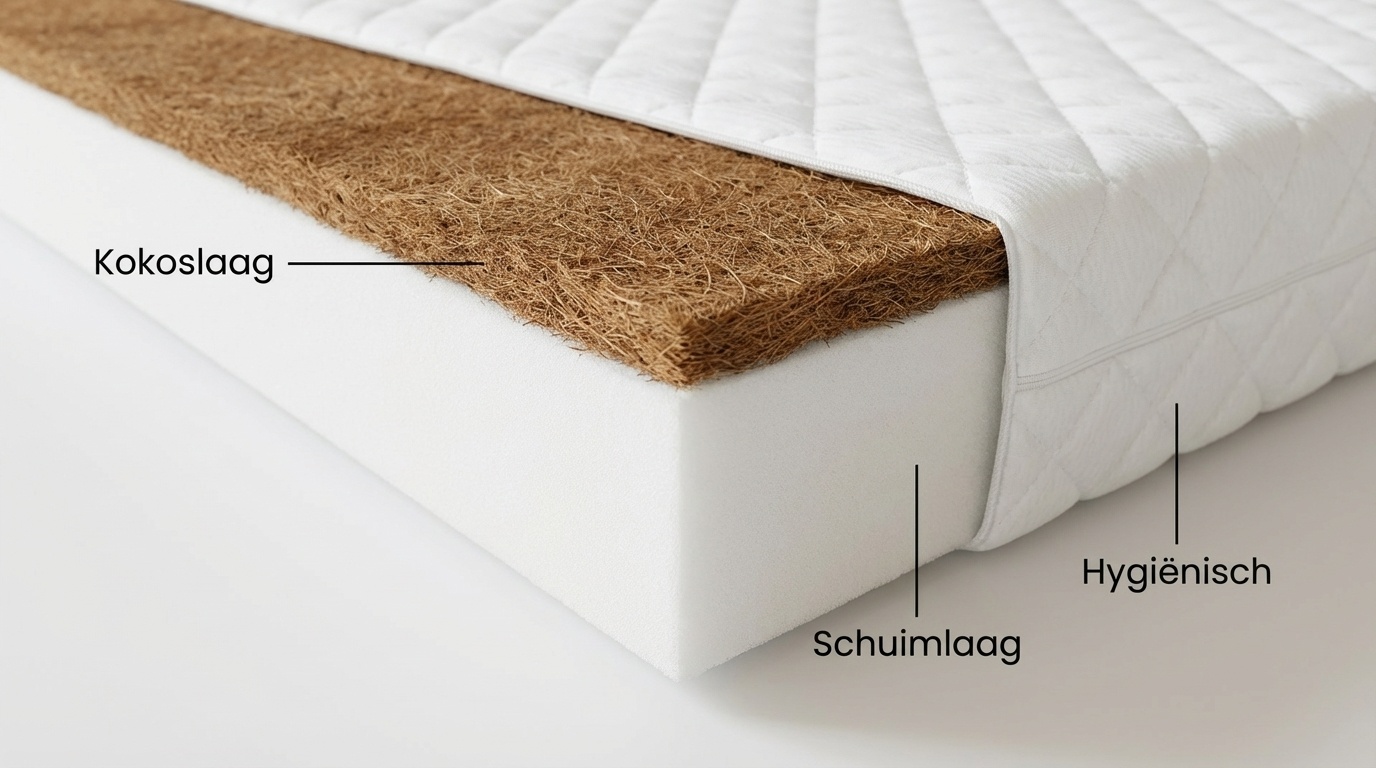 Matras kokos schuim - 80x180cm - Kinderbed - Hygiënisch