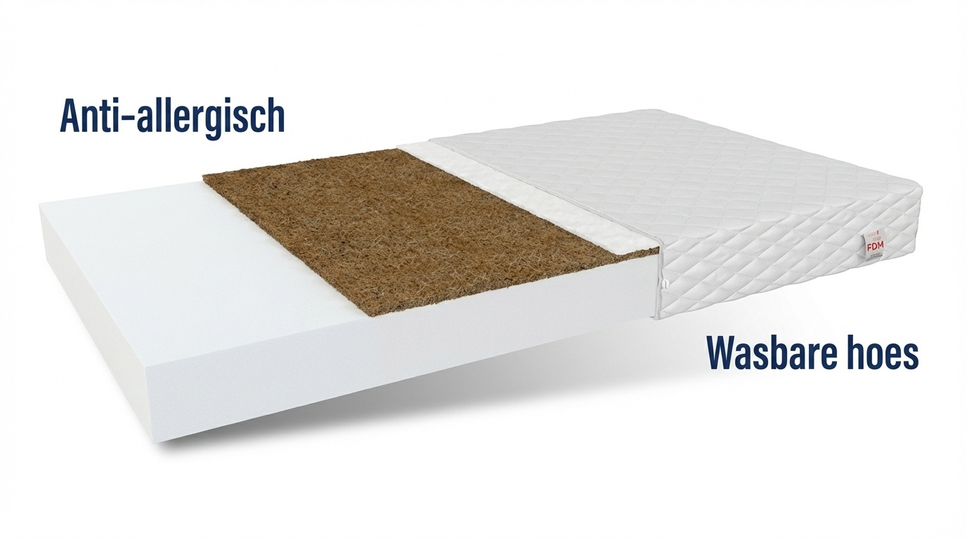 Matras kokos schuim - 80x180cm - Kinderbed - Hygiënisch