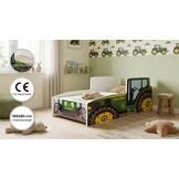 Tractor kinderbed - John Deer Groen - 140x70 cm