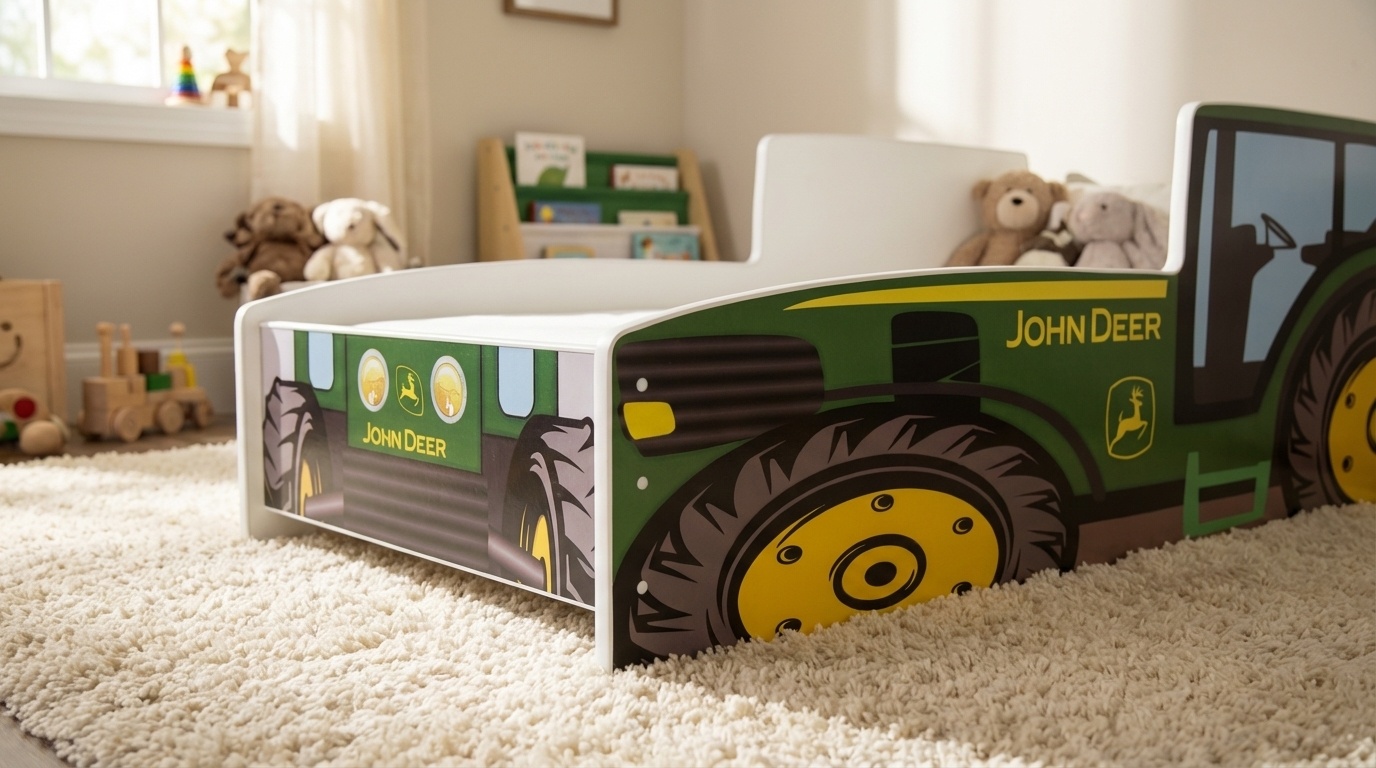 Tractor kinderbed - John Deer Groen - 140x70 cm