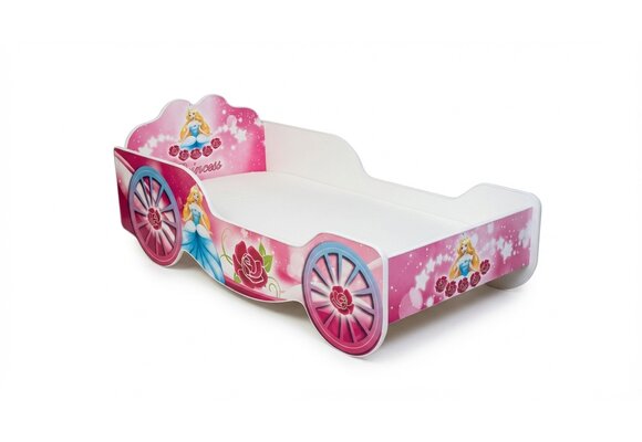 Prinsessen kinderbed koets – roze – 160x80 cm