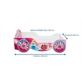 Prinsessen kinderbed koets – roze – 160x80 cm