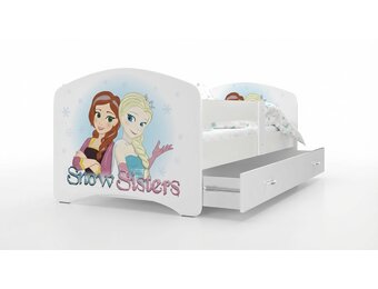 Kinderbed Frozen 90x200cm wit MDF/grenenhout - Met lade