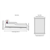 Kinderbed Frozen 90x200cm wit MDF/grenenhout - Met lade