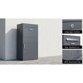 Pakketbrievenbus groot - 150 cm - staal - antraciet