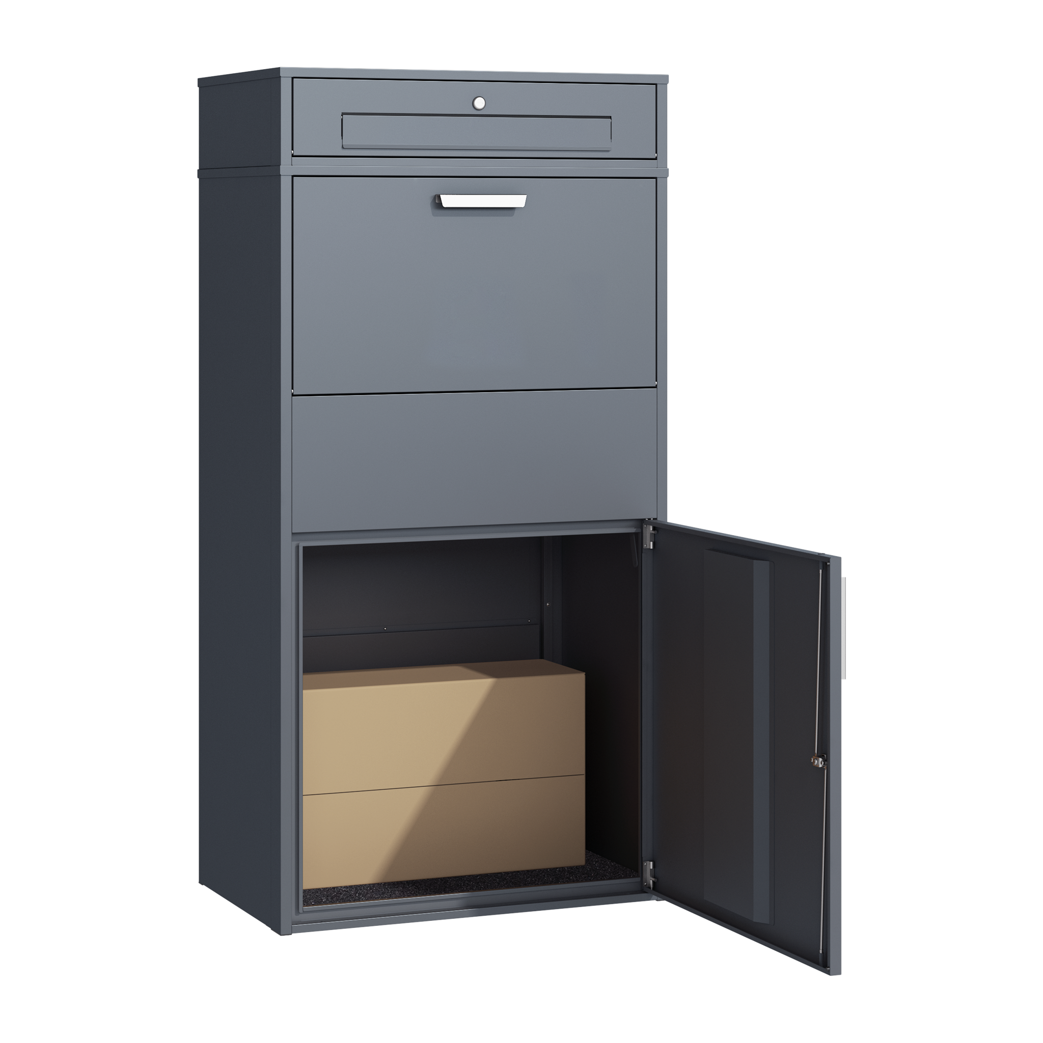 Pakketbrievenbus groot - 150 cm - staal - antraciet