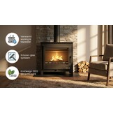 CV Houtkachel - staal - vrijstaand - 26kw