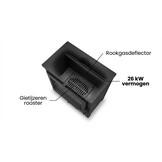 CV Houtkachel - staal - vrijstaand - 26kw