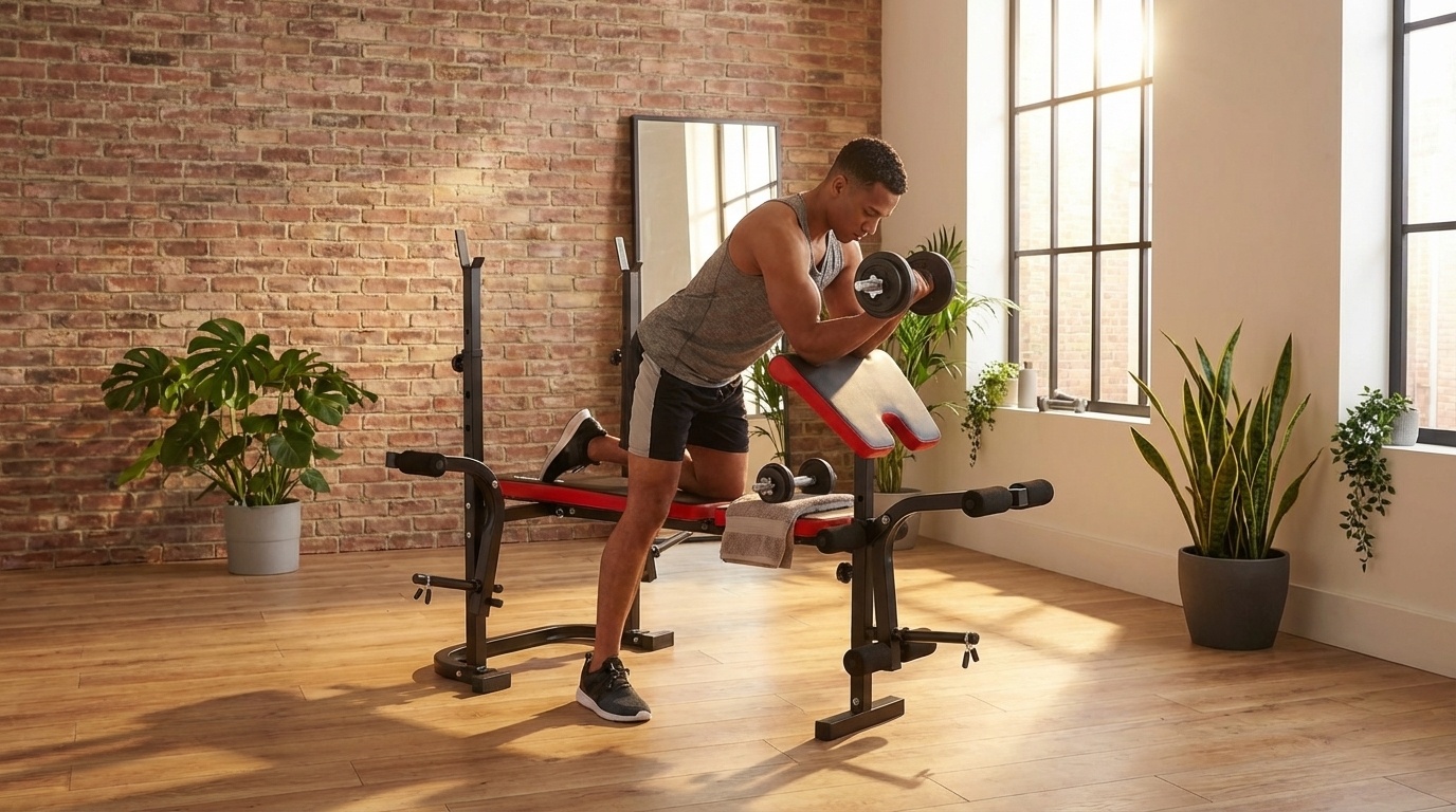 Sportbank voor halters - multifunctioneel - volledig instelbaar