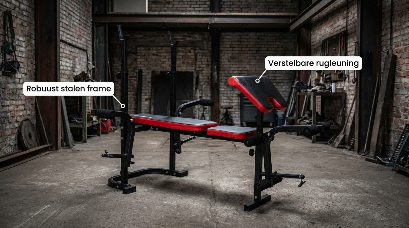 Sportbank voor halters - multifunctioneel - volledig instelbaar