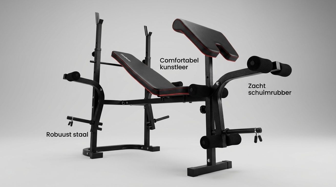 Sportbank voor halters - multifunctioneel - volledig instelbaar