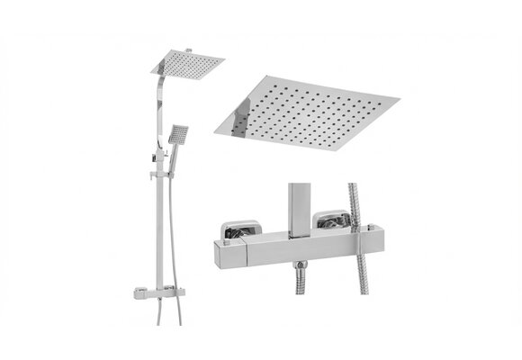 Doucheset - met Regendouche 25cm - en Thermostaatkraan