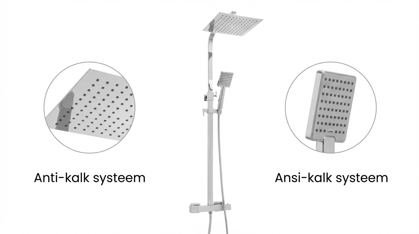 Doucheset - met Regendouche 25cm - en Thermostaatkraan