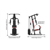 Krachtstation - home gym - met 45 kg gewicht - 138x103x200cm
