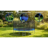 Trampoline - 404 cm - met net & ladder - tot 150 kg