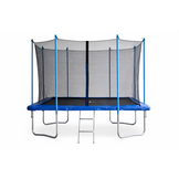 Trampoline rechthoekig - 300x230cm - met veiligheidsnet - blauw