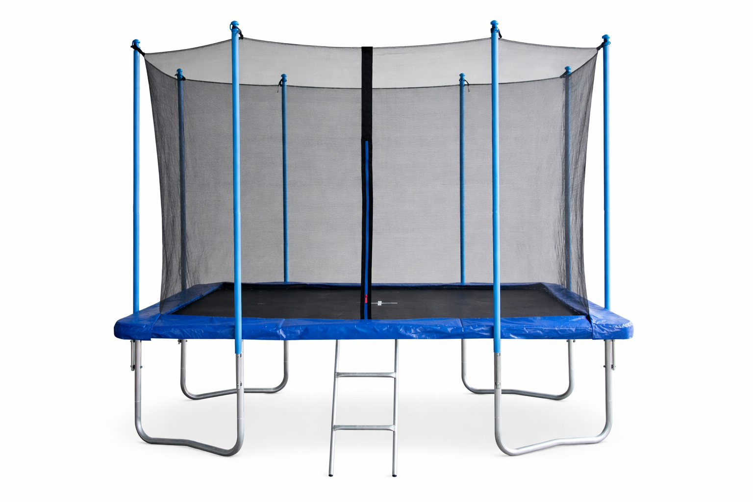 Trampoline rechthoekig - 300x230cm - met veiligheidsnet - blauw