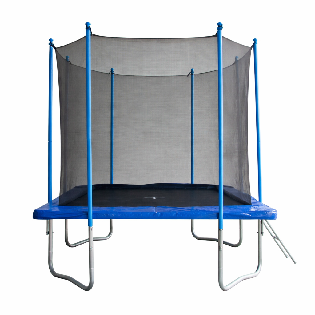 Trampoline rechthoekig - 300x230cm - met veiligheidsnet - blauw