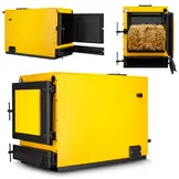 Biomassaketel - 40 kW - watermantel - hout en stro - geel
