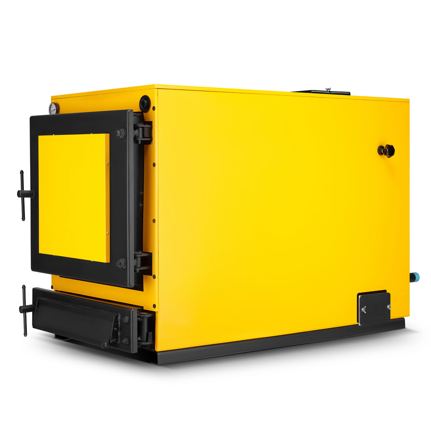 Biomassaketel - 40 kW - watermantel - hout en stro - geel