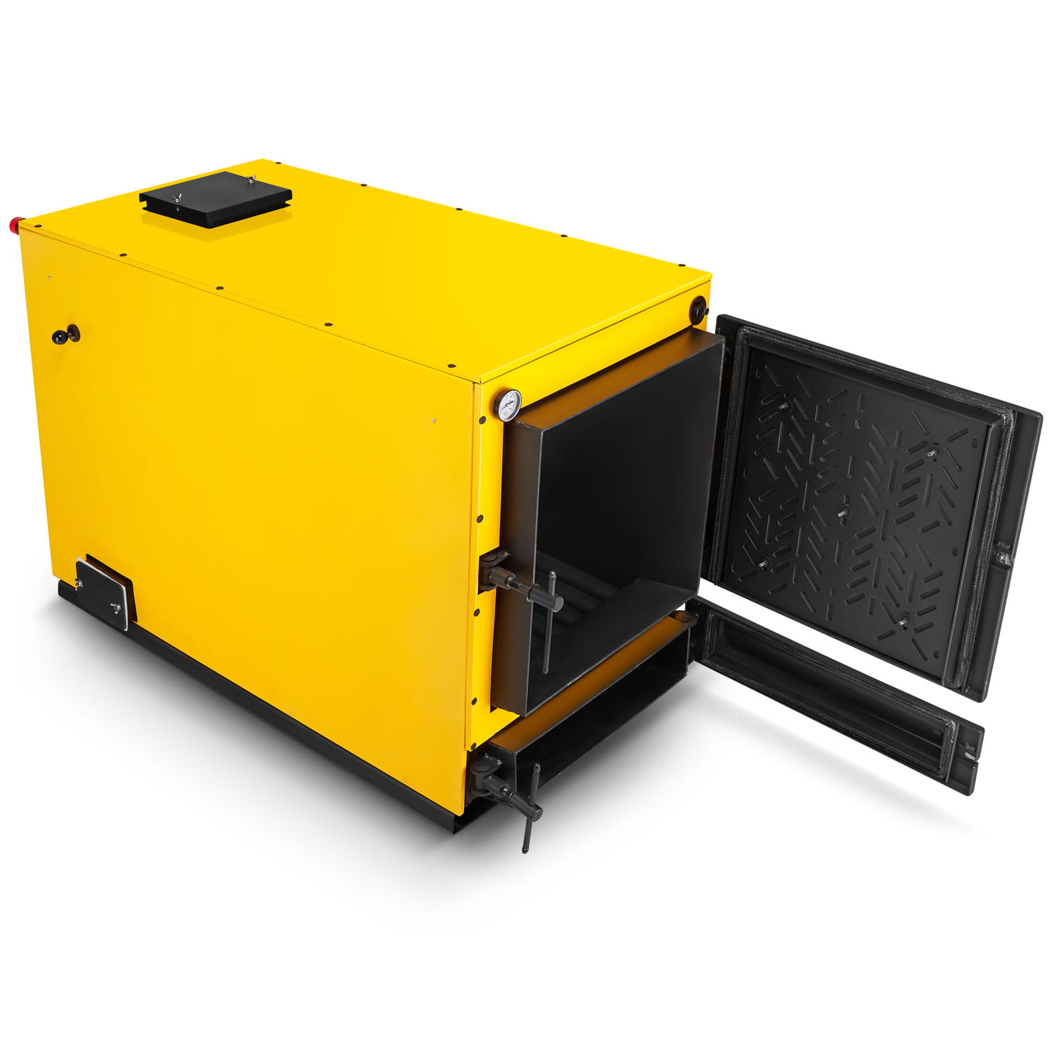 Biomassaketel - 40 kW - watermantel - hout en stro - geel