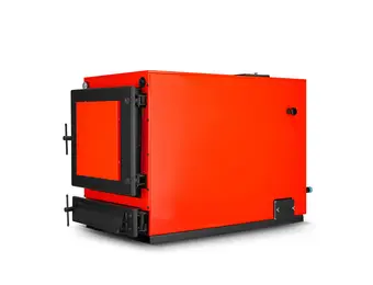 Biomassaketel - 40 kW - watermantel - hout en stro - rood